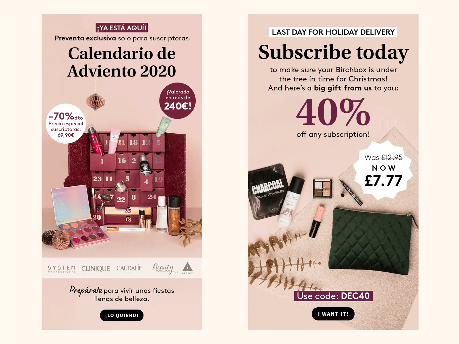 Cosmetics brand email marketing design, e-commerce sales campaign design