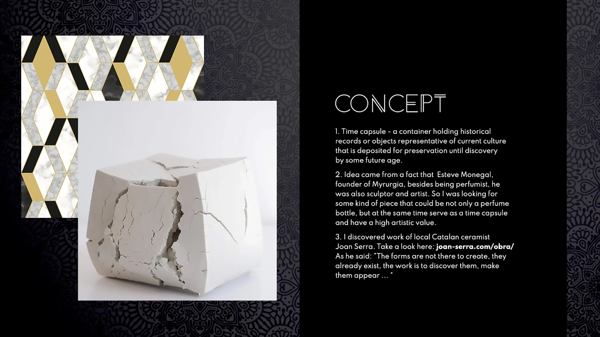 Art deco luxury packaging design