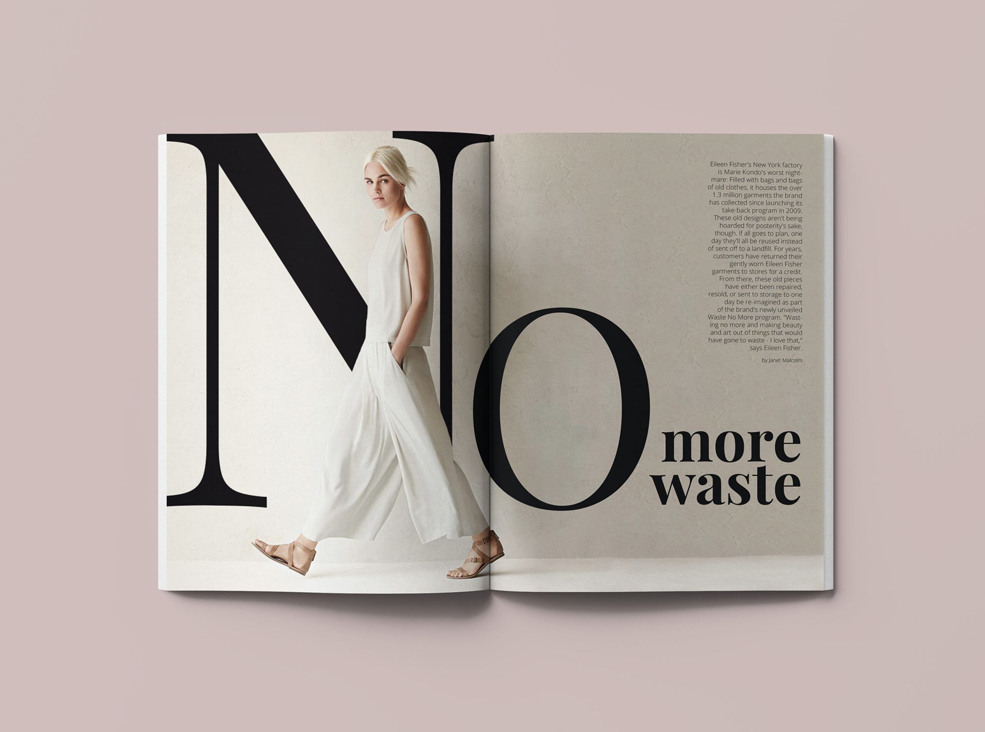 Fashion brand Editorial design beautiful typography application
